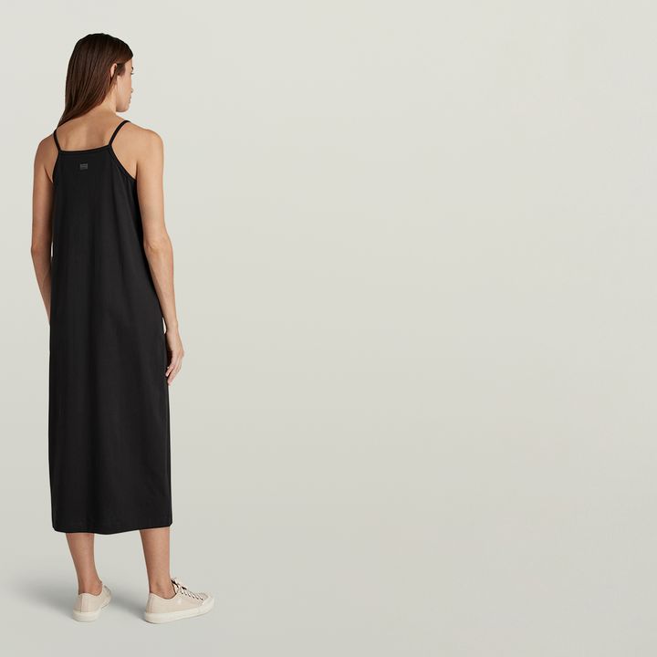 Loose black slip dress hot sale