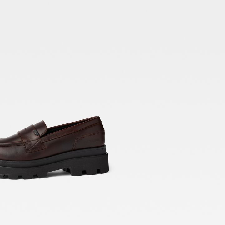 Naval Leather Loafer Red G STAR ZA
