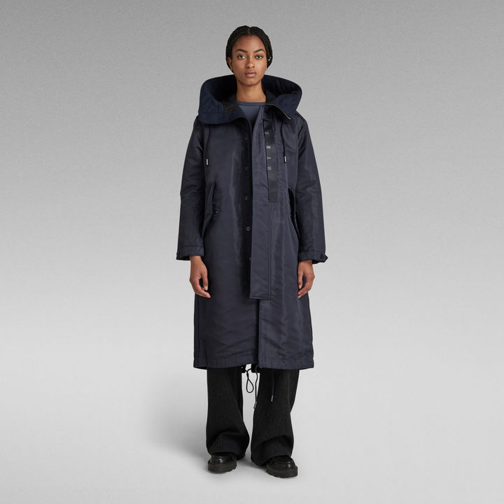 Long hooded parka discount