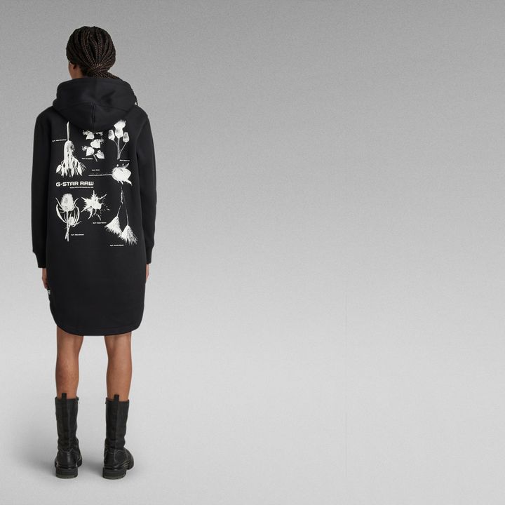 Thistle Graphic Hoodie Sweatjurk Zwart G STAR NL