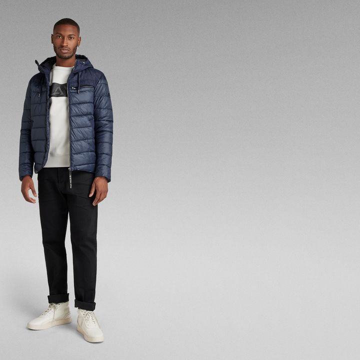 Attacc Quilted Hooded Jacket Dark blue G STAR ES