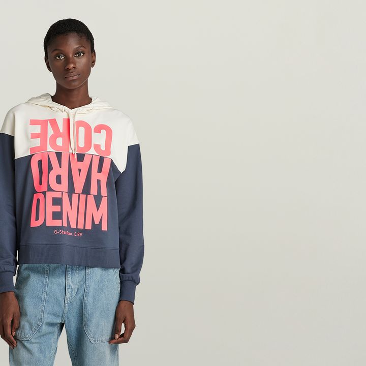 G star raw denim hoodie deals