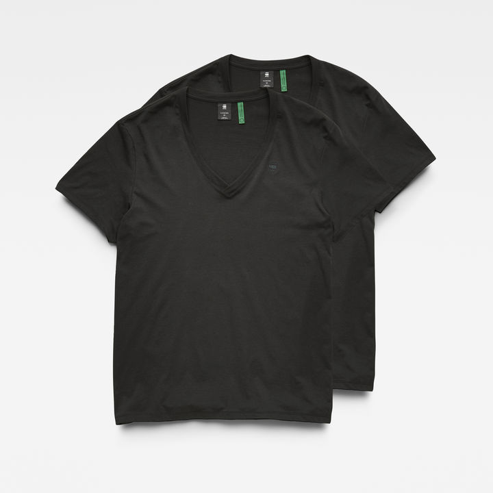 T shirt black v neck sale