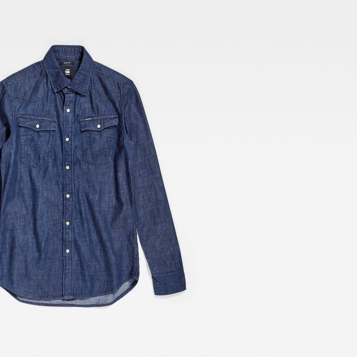 Unisex 3301 Slim Shirt | Dark blue | G-STAR® NL