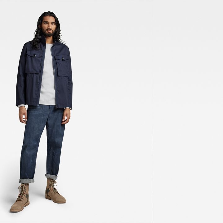 Type C Zip Utility Overshirt | Dark blue | G-STAR® TW