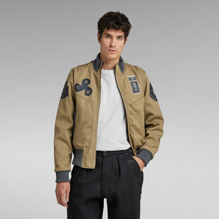 E Selvedge Bomber Jacket | Green | G-STAR® US