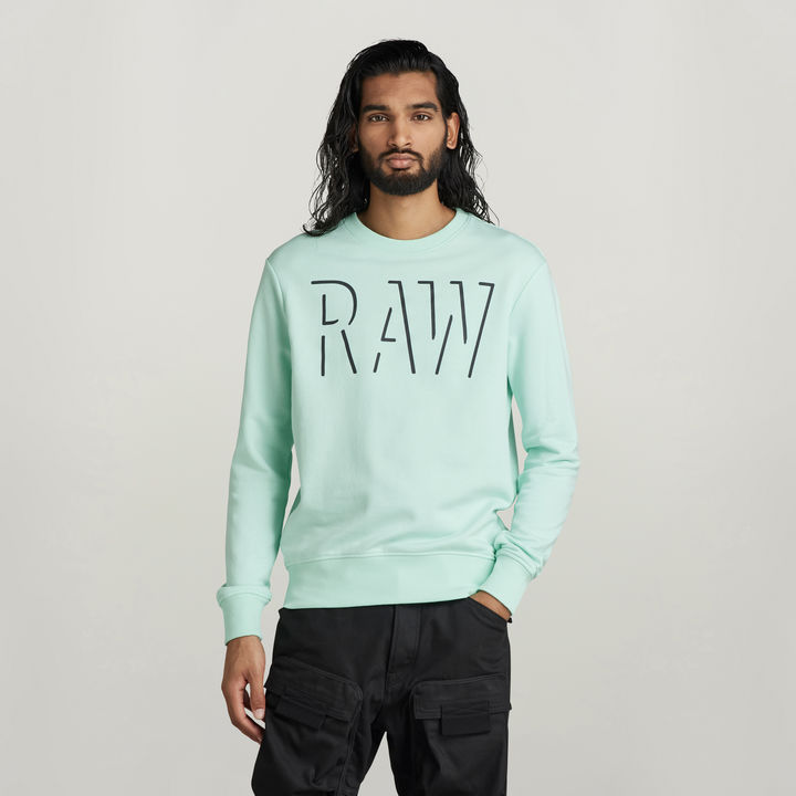 RAW Graphic Sweater Green G STAR US