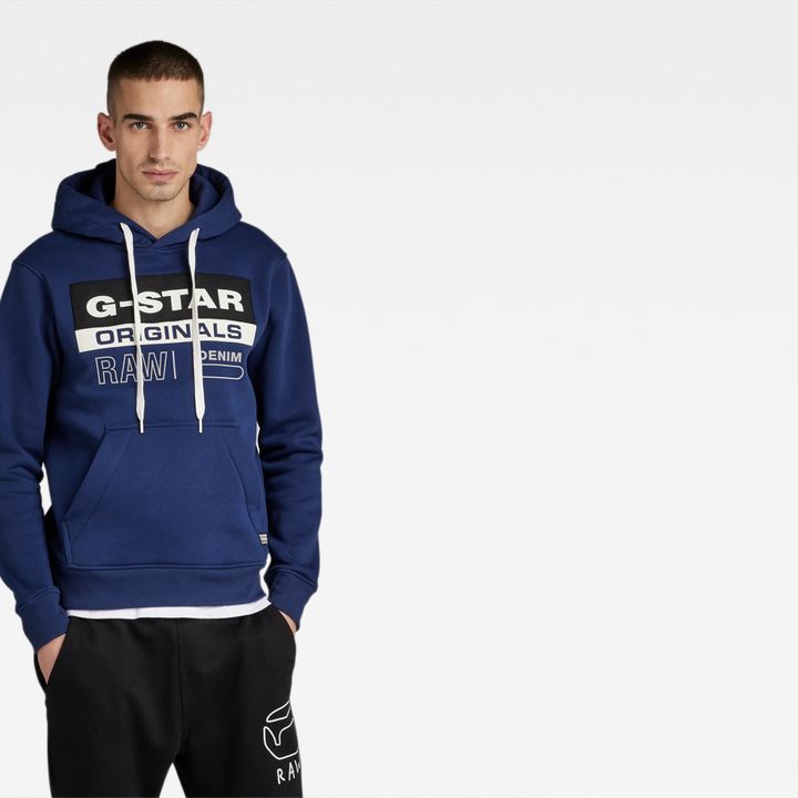 G star raw denim hoodie hotsell