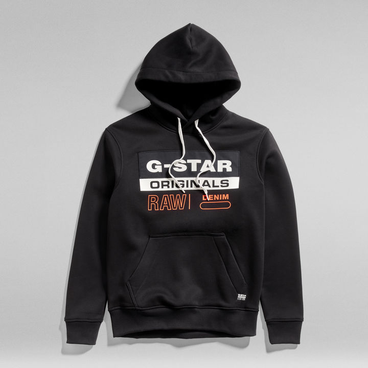 G star raw black hoodie best sale