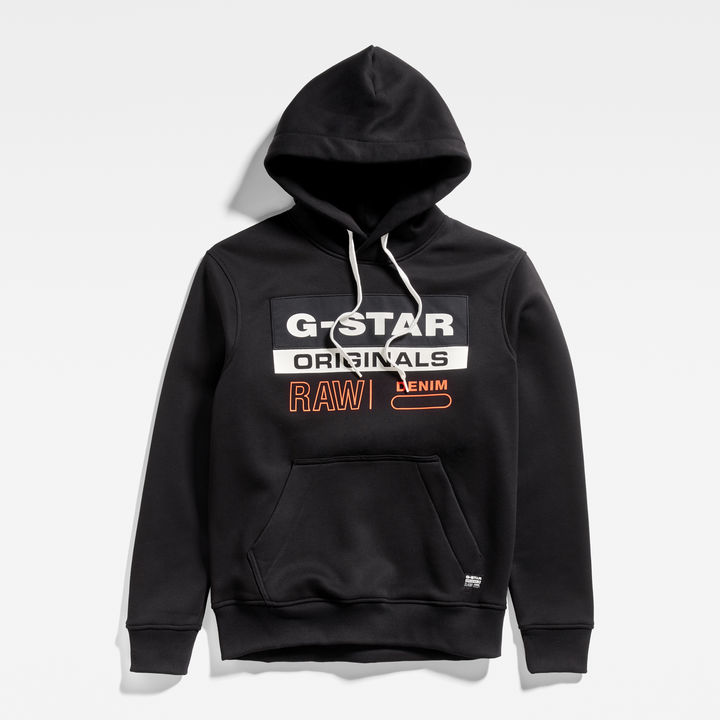 Colorblock Originals Logo Hoodie Black G STAR AU