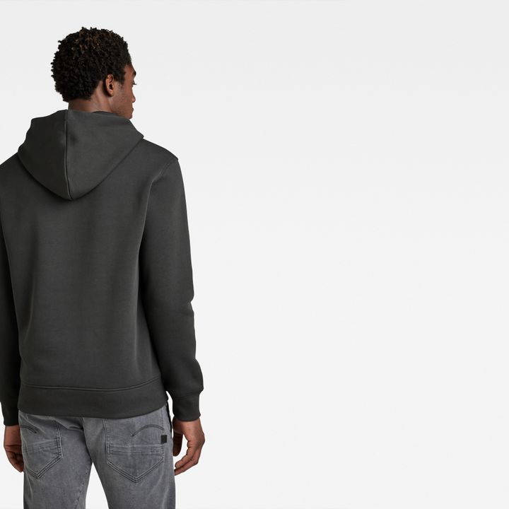 Retro Shadow Graphic Hooded Sweater | Grey | G-STAR® US