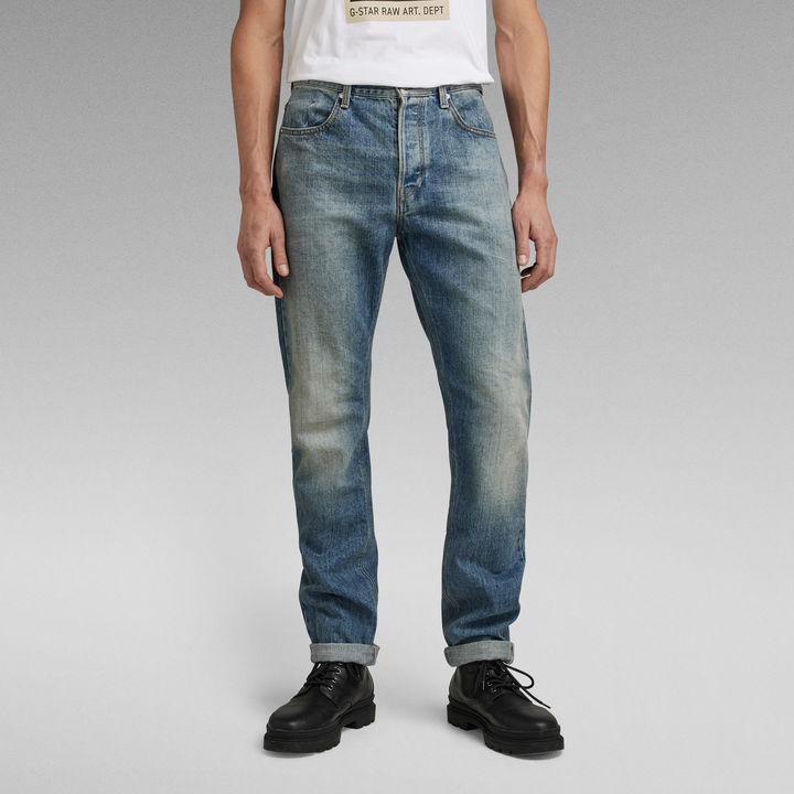 Triple A Regular Straight Selvedge Jeans | Mittelblau | G-STAR® DE