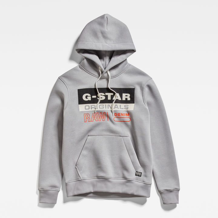 G star raw grey hoodie best sale