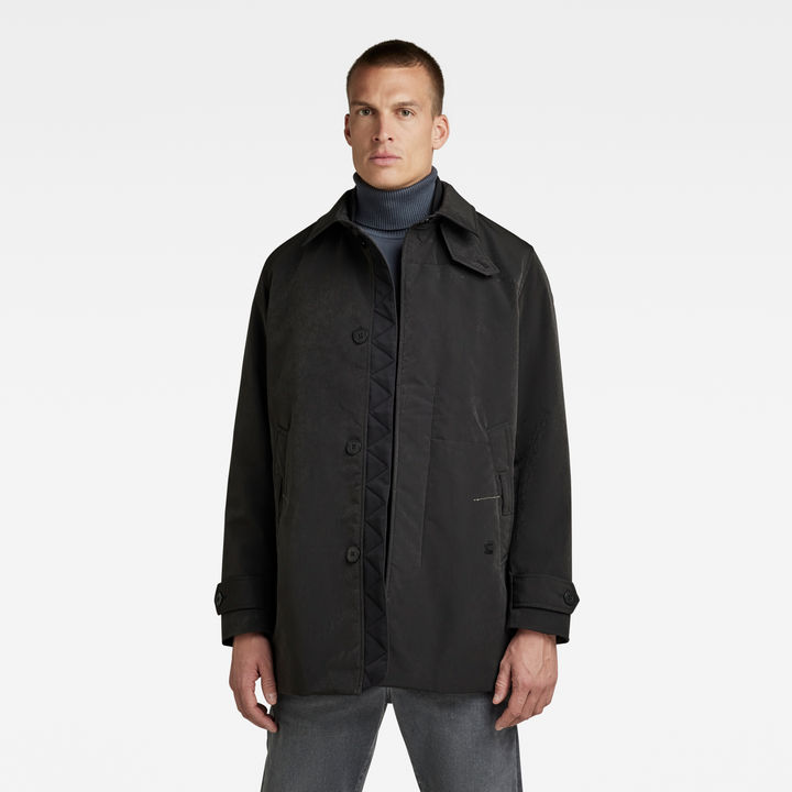 G STAR Men Utility Padded Trench Black Size S