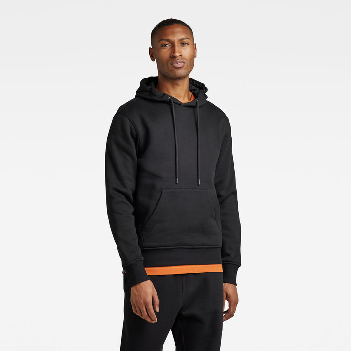 Logo Tape Hooded Sweater | ブラック | G-STAR® JP