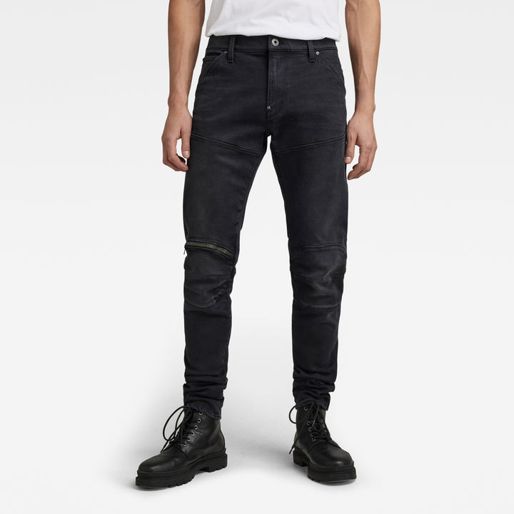 5620 3D Zip Knee Skinny Jeans