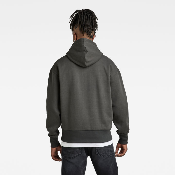 Vulcanic RAW Loose Hooded Sweater Grey G STAR US