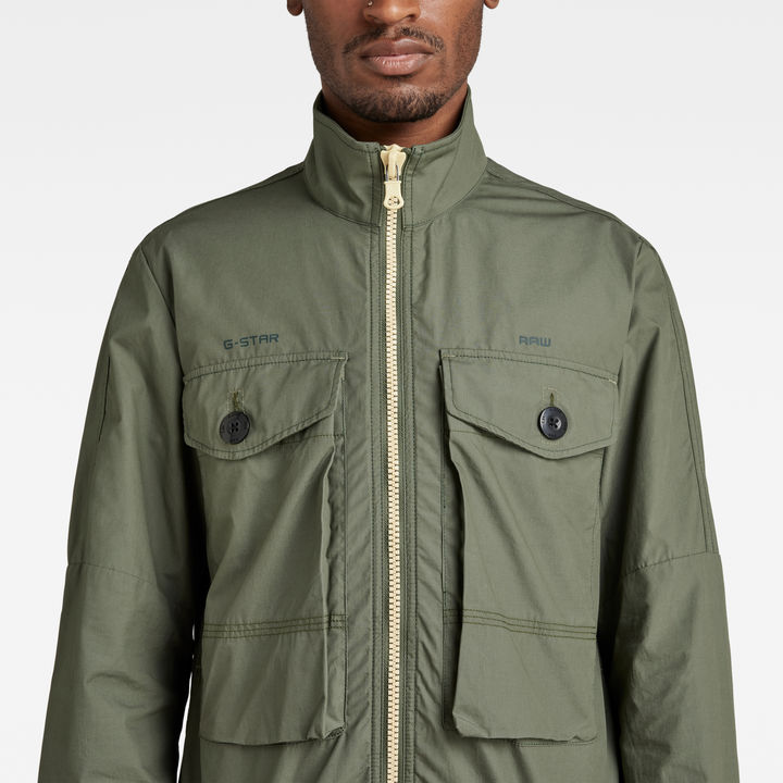 Long Pocket Track Overshirt | Green | G-STAR® US