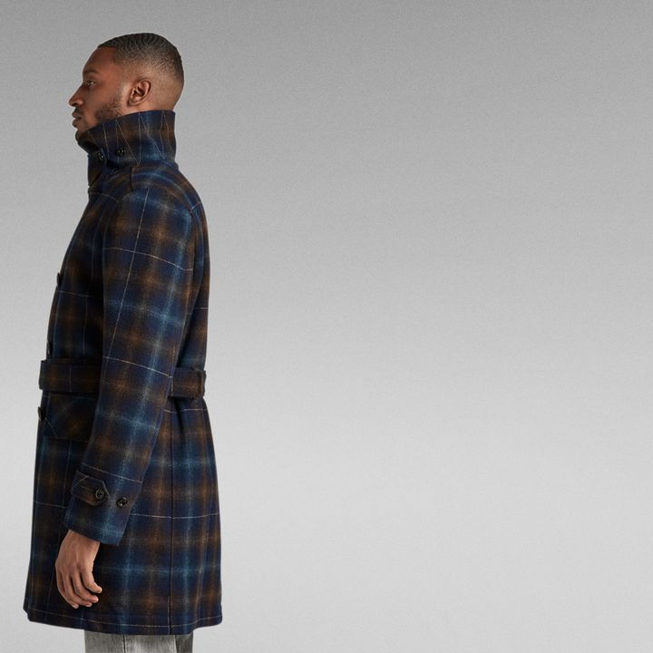 Multi colored wool coat deals