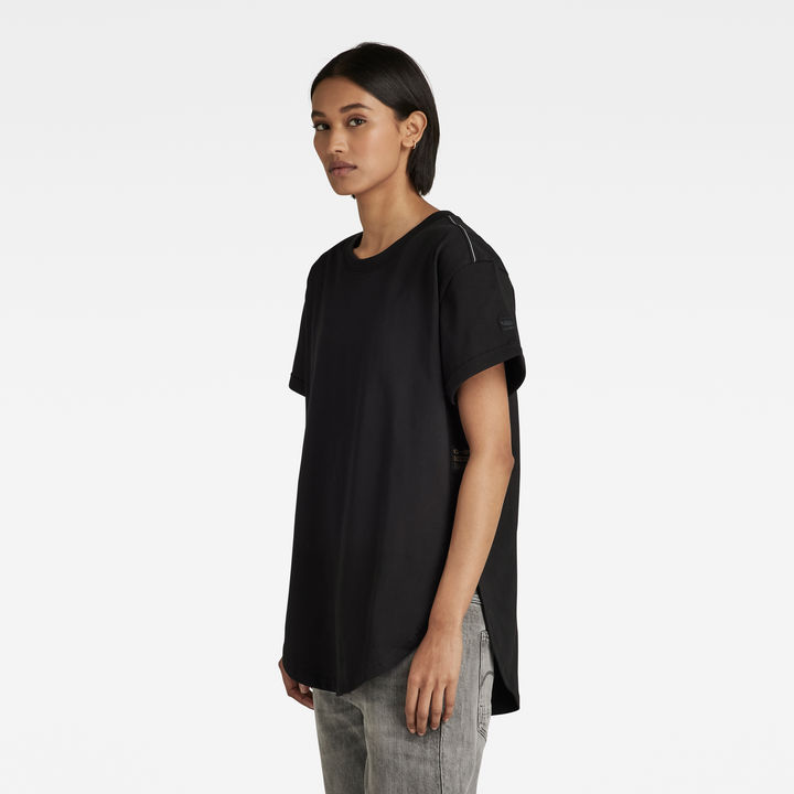 Long Slit T-Shirt | Black | G-STAR® US