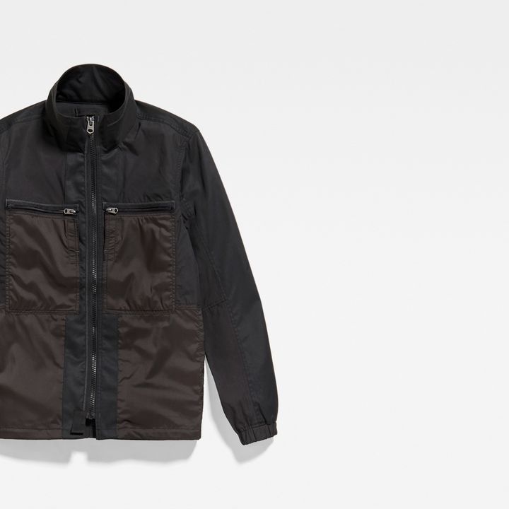 Unisex Fabric Mix Overshirt | ブラック | G-STAR® JP