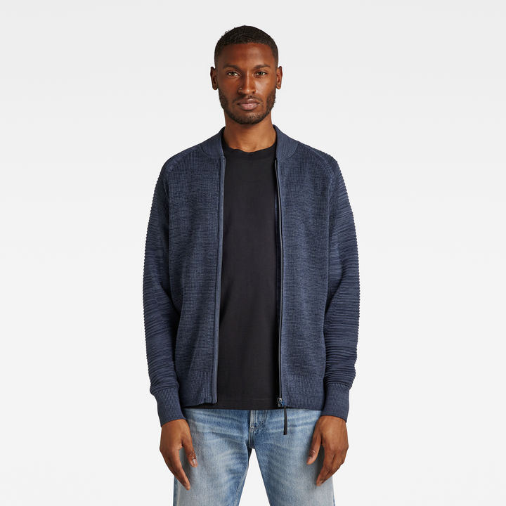 3D Biker Knitted Zip Through Sweater | Multi color | G-STAR® US