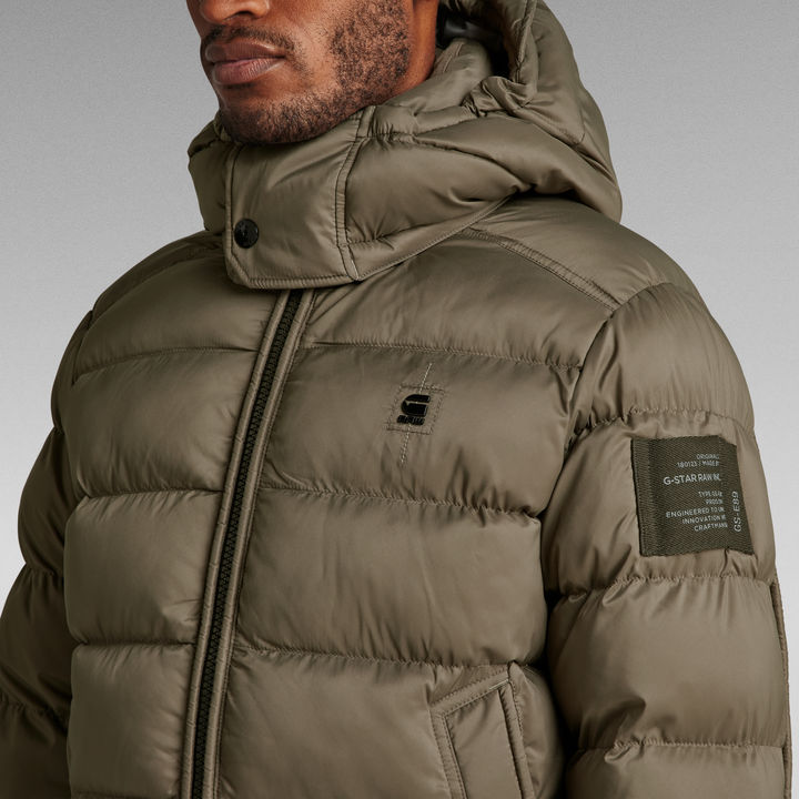 G Whistler Padded Hooded Jacket Brown G STAR CA