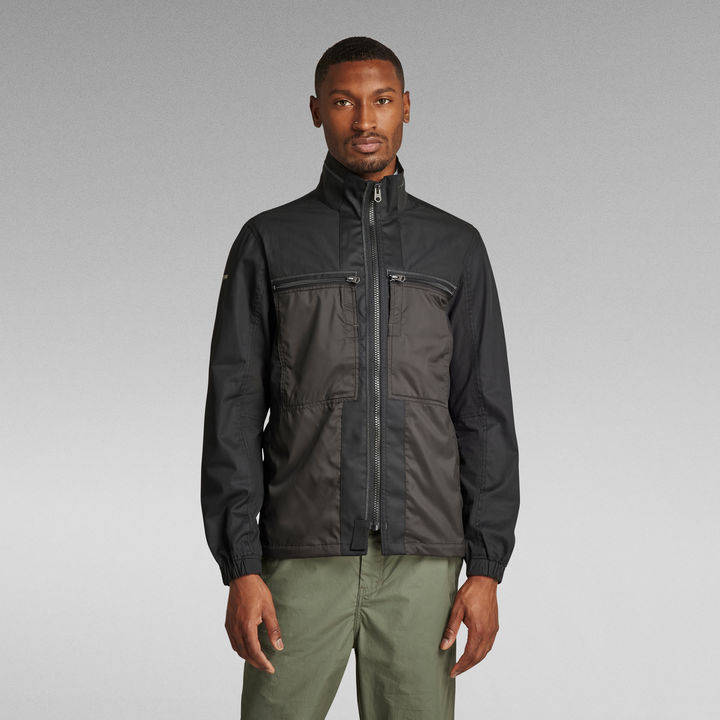 Unisex Fabric Mix Overshirt | ブラック | G-STAR® JP