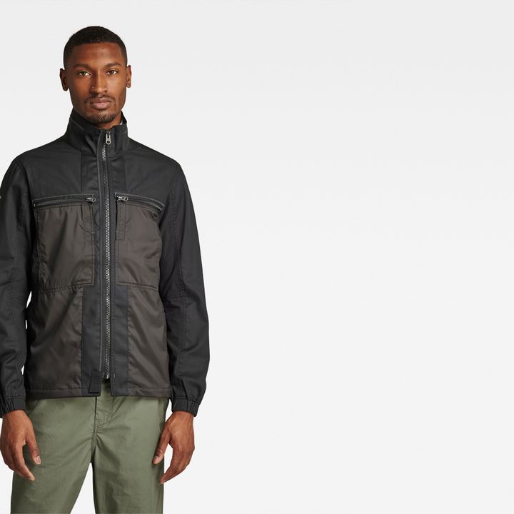 Unisex Fabric Mix Overshirt | ブラック | G-STAR® JP