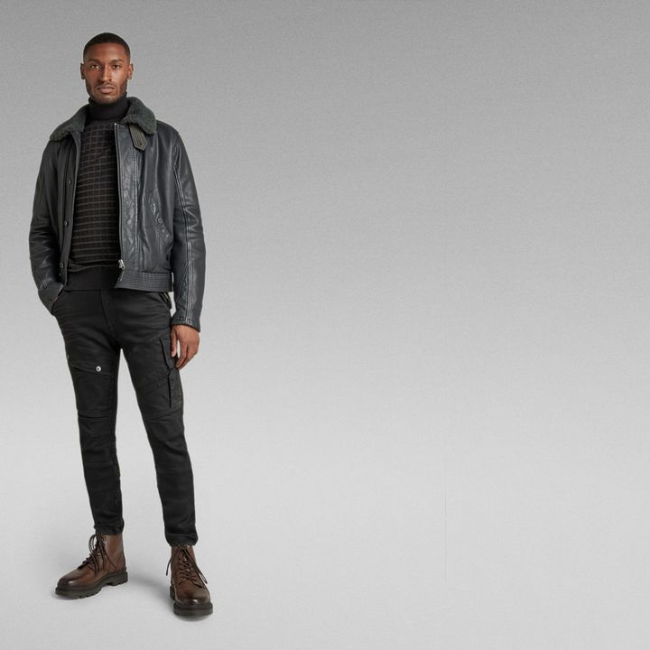 Veste en cuir grise online