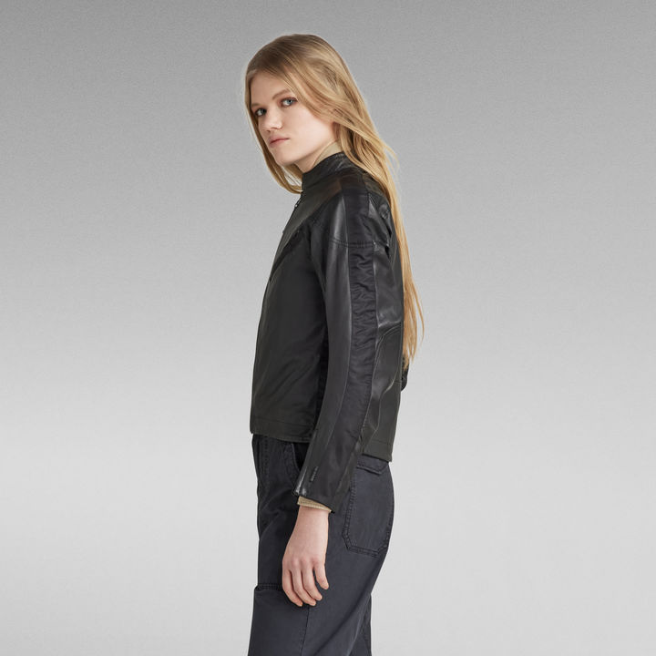 G star leather jacket womens on sale