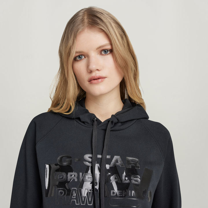Raglan Raw Originals Hooded Sweater Black G STAR ZA
