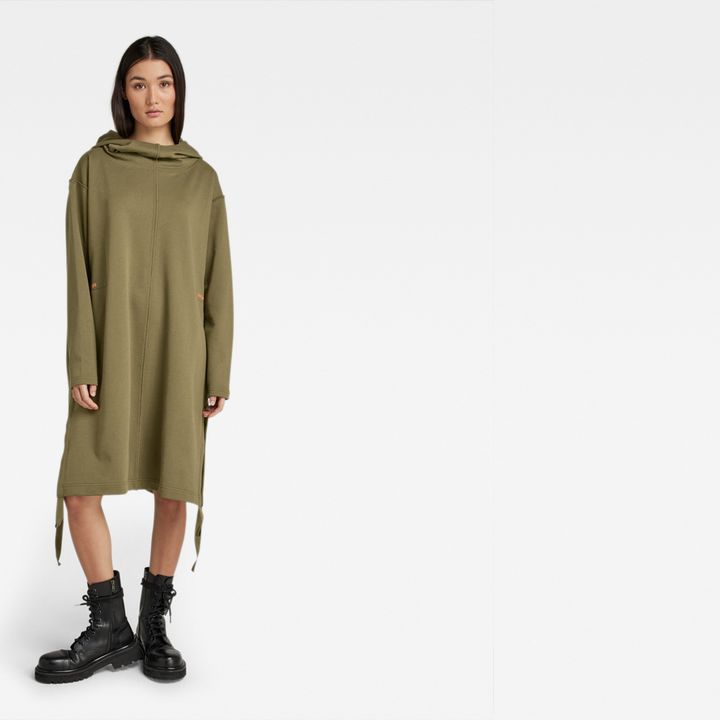 Hoodie Sweatjurk Long Groen G STAR BE