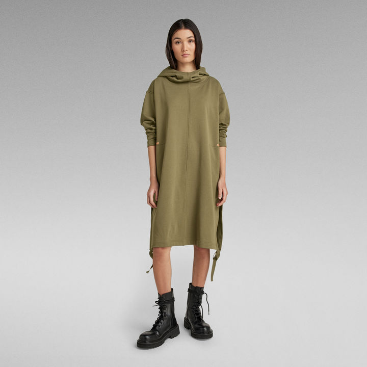 Hoodie Sweatjurk Long Groen G STAR BE