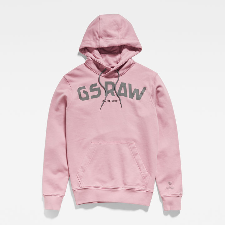 Gsraw Graphic Hooded Sweater Pink G STAR US