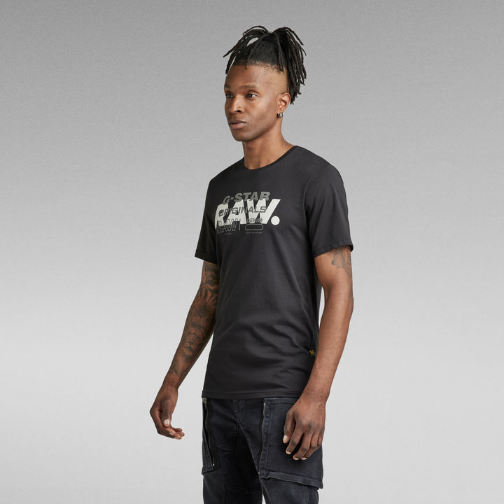 Raw Originals Slim T Shirt Black G STAR CA