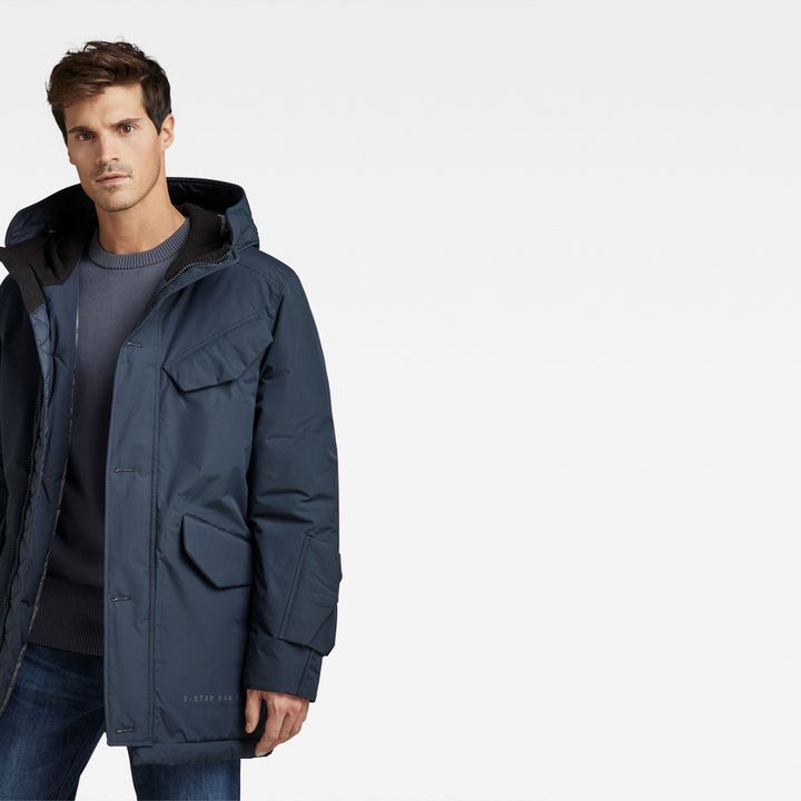 Vodan Padded Hooded Parka | ダークブルー | G-STAR® JP