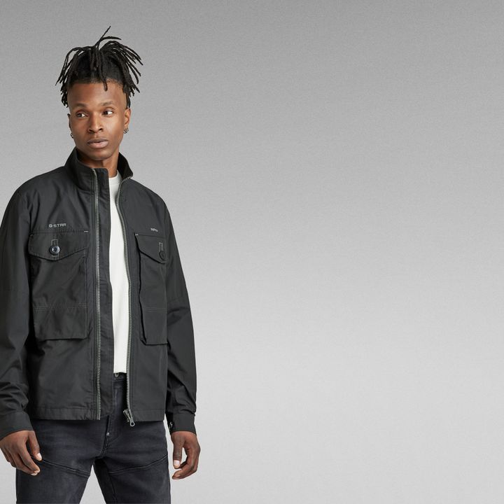 Long Pocket Track Overshirt | Black | G-STAR® US
