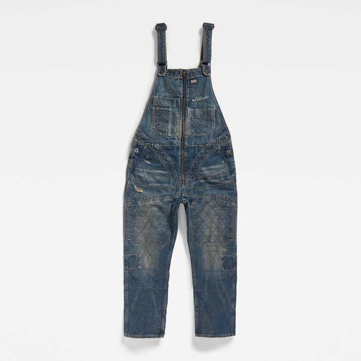 DENIM DUNGAREE WITH TOCOTO BADGE