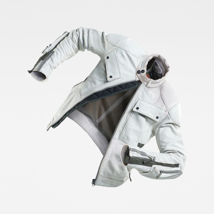 E Washed Leather jacket
