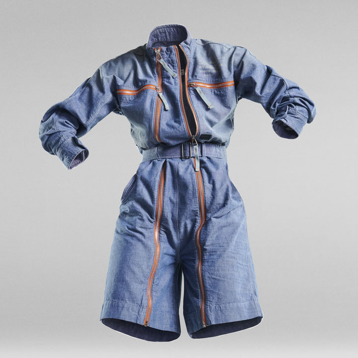 E Zipped Jumpsuit | Light blue | G-STAR® US
