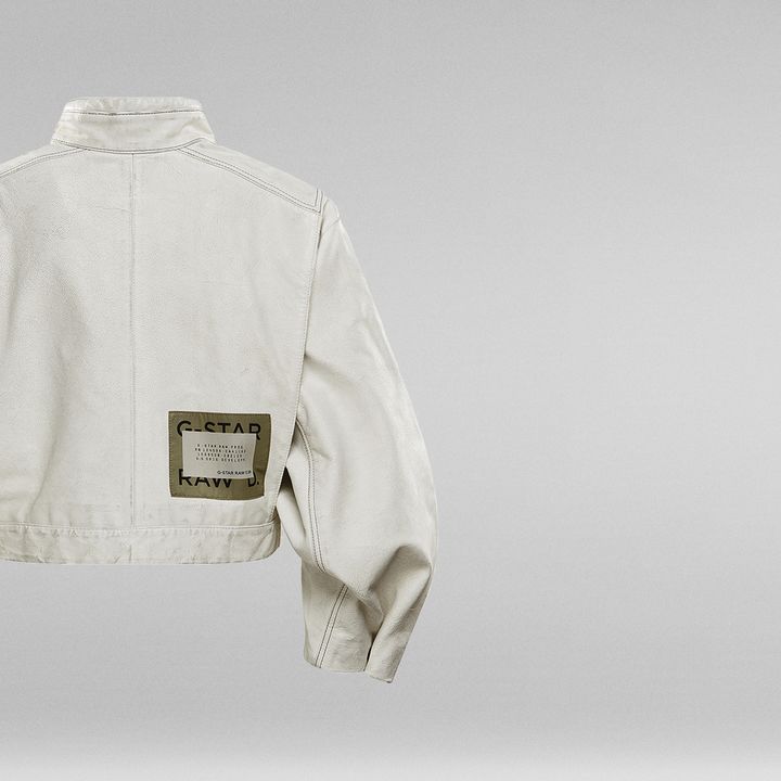 E Leather Bomber White G STAR US