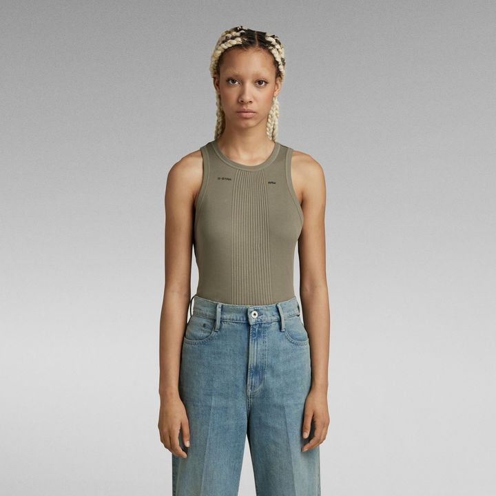 Engineered Rib Tank Top | Green | G-STAR® US