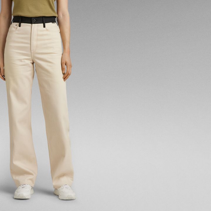 Tedie Ultra High Straight PM Jeans Beige G STAR ZA