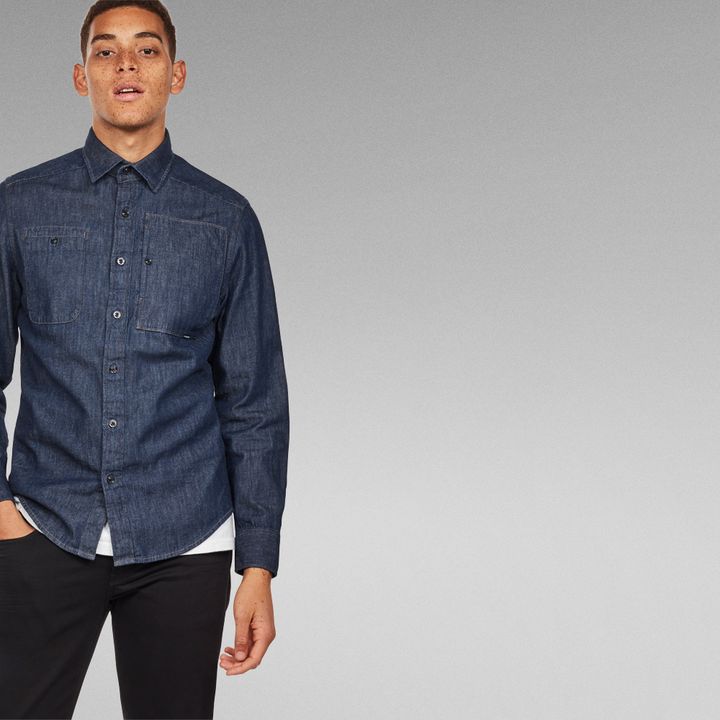 Utility Hyrid-Archive Slim Shirt | Dark blue | G-STAR® US
