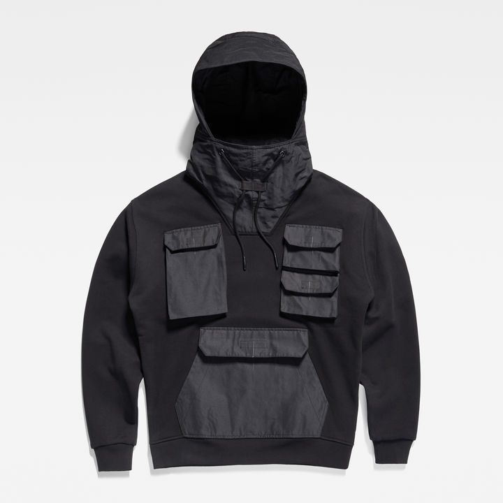 E Hooded Utility Loose Sweater