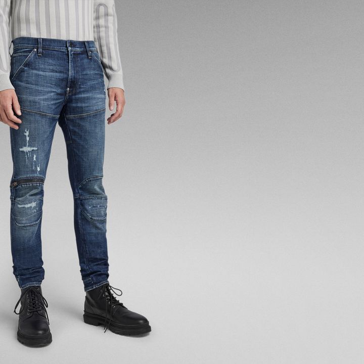 5620 3D Zip Knee Skinny Jeans | Dark blue | G-STAR® TW