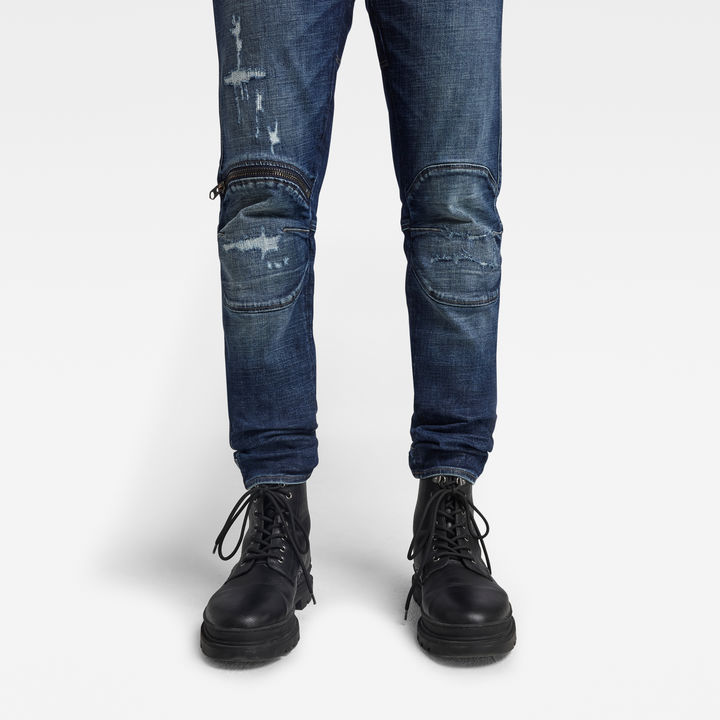 5620 3D Zip Knee Skinny Jeans | Dark blue | G-STAR® TW
