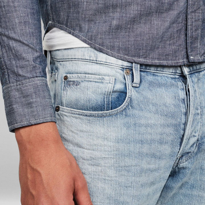 3301 tapered jeans light aged clearance