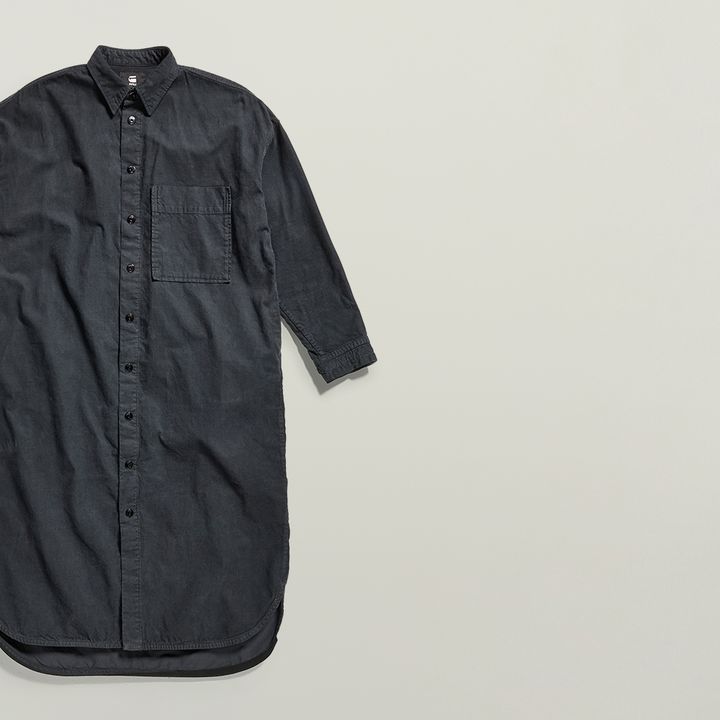 Long grey shirt dress 2025